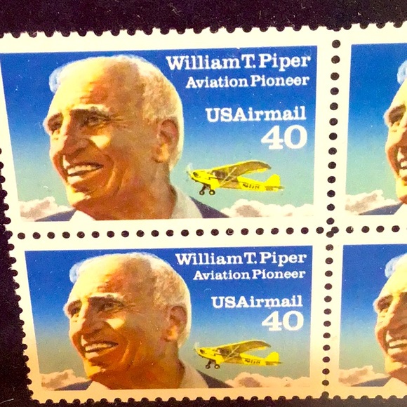 William T Piper “Piper Cub” 40 cent stamps - Picture 1 of 5